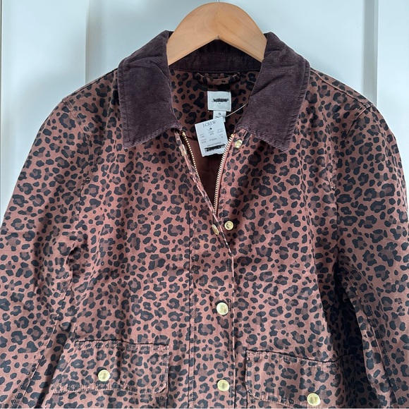 J Crew Factory • NWT • Leopard Print Field Jacket - Picture 6 of 15
